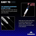 Mission Diamond Point Sharpener Blue
