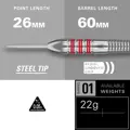 Target šipky Nathan Aspinall Brass steel 22g