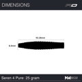 Red Dragon Steeltip Darts Seren 4 Pure 25g