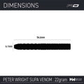 Red Dragon Steeltip Darts Peter Wright Snakebite Supa-Venom 22g