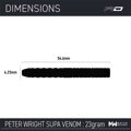 Red Dragon Steeltip Darts Peter Wright Snakebite Supa-Venom 23g