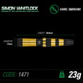 Winmau Steeltip Darts Simon Whitlock Onyx AU 23g