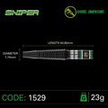 Winmau Steeltip Darts Sniper Black 2 23g