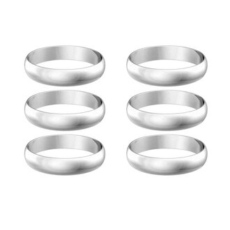 Harrows Supergrip Rings Silver 6 pcs