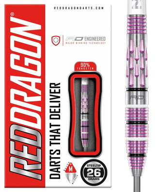 Red Dragon Steeltip Darts Artura Shocking Pink 26g