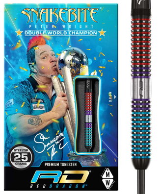 Red Dragon Steeltip Darts Peter Wright Snakebite Spirit 25g