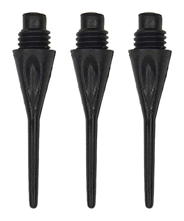 Harrows Soft Tips Dimple Long Black 1/4