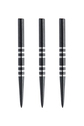 Winmau hroty steelové Black Re-grooved 32 mm