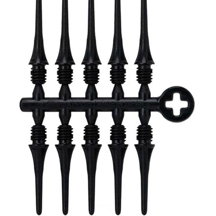 Cosmo Soft Tips Fit Point Plus Black Short 19 mm