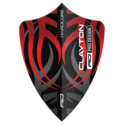 Red Dragon Flights Jonny Clayton Black & Red Tribal Freestyle