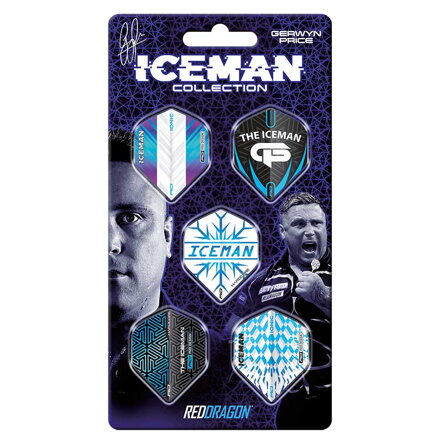 Red Dragon Set of Flights letek Gerwyn Price Iceman Collection