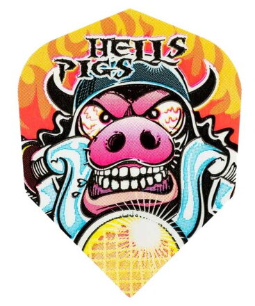 Harrows Flights Quadro Hells Pigs No.6