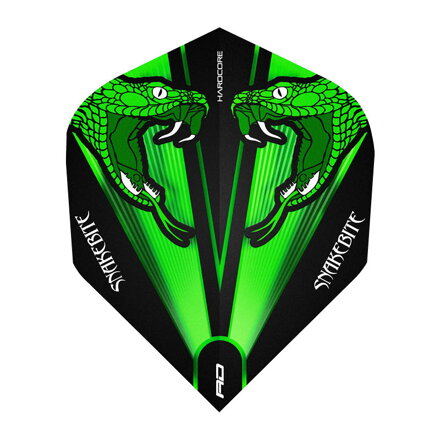 Red Dragon Flights Hardcore Peter Wright Snakebite Green Transparent