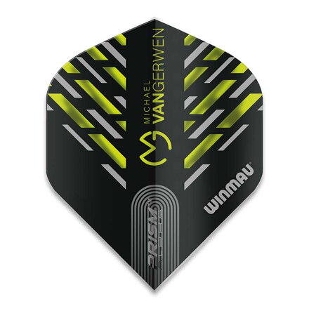 Winmau Flights Prism Alpha MvG Black, Green & Grey Chevron Winmau Flights Prism Alpha MvG Black, Green & Grey Chevron