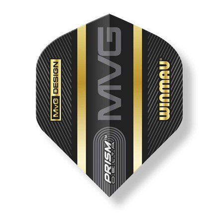 Winmau Flights Prism Delta MVG Black & Gold Winmau Flights Prism Delta MVG Black & Gold