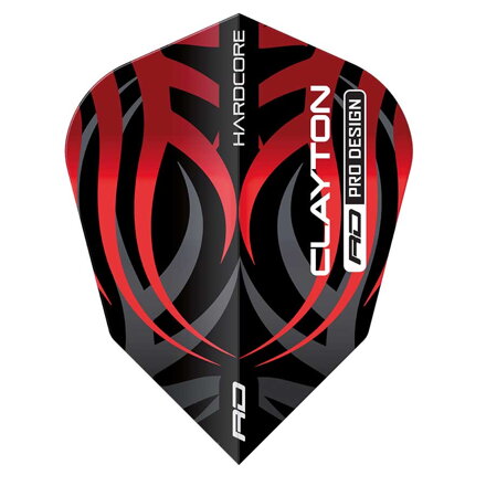 Red Dragon Flights Jonny Clayton Black & Red Tribal V-Standard