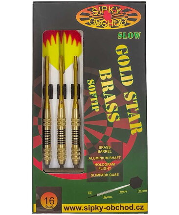 Ruthless Softtip Darts Gold Star 3 Slow 16g