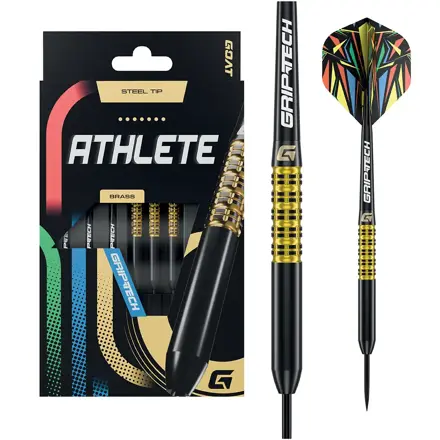 Goat Steeltip Darts Athlete Brass Yellow 12g