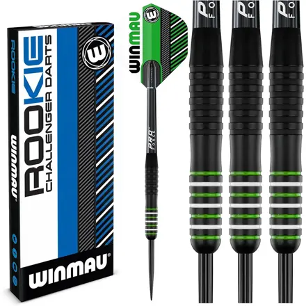 Winmau Steeltip Darts Rookie Brass Green 20g