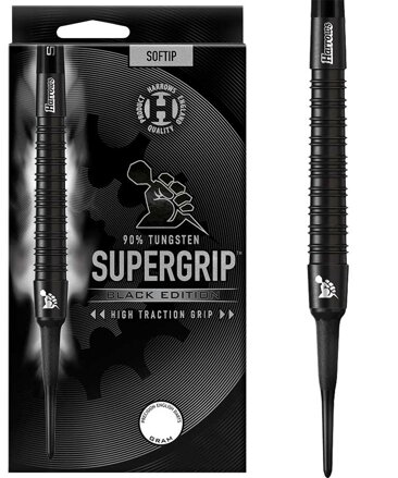 Harrows Softtip Darts Supergrip Black Edition 18g