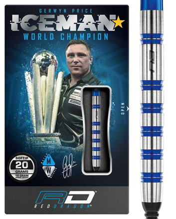 Red Dragon Softtip Darts Gerwyn Price Iceman Challenger 20g