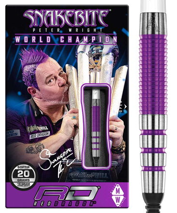 Red Dragon Softtip Darts Peter Wright Snakebite PL 15 Medusa 20g