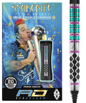 Red Dragon Softtip Darts Peter Wright Snakebite Supa-Venom 20g