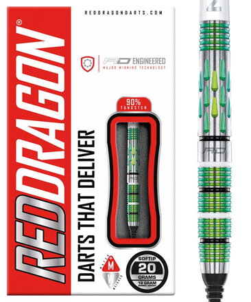 Red Dragon Softtip Darts Artura Screamin' Green soft 20g