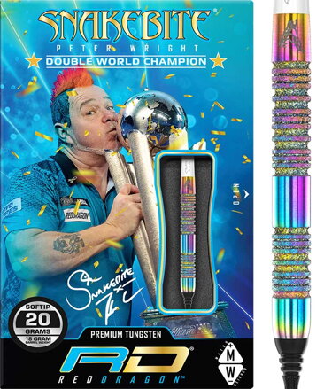 Red Dragon Softtip Darts Peter Wright Snakebite Diamond Fusion Spectron SE 20g