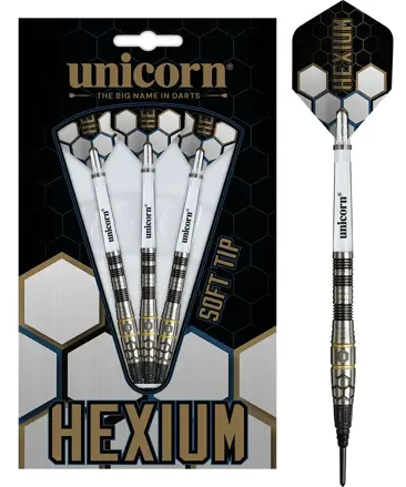 Unicorn Softtip Darts Hexium Style 1 Black 22g