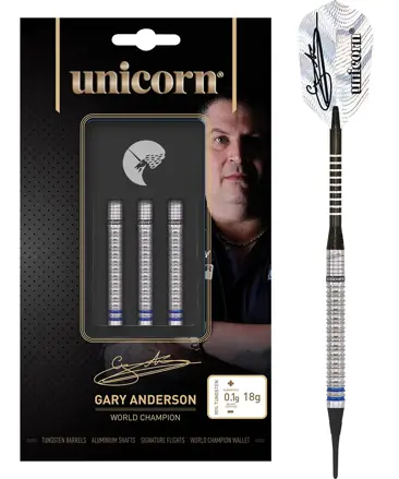 Unicorn Softtip Darts WC Gary Anderson 18g