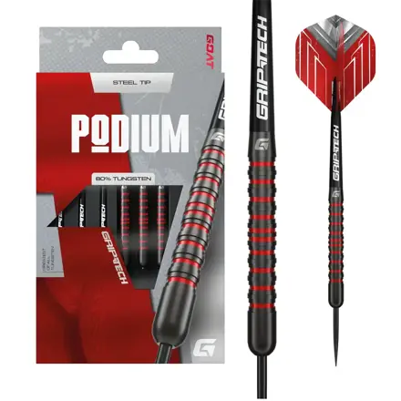 Goat Steeltip Darts Podium Black & Red 20g
