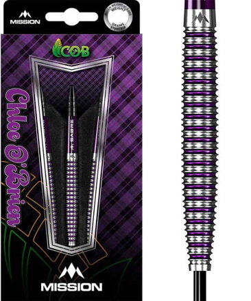 Mission Steeltip Darts Chloe O’Brien Electro Purple 23g