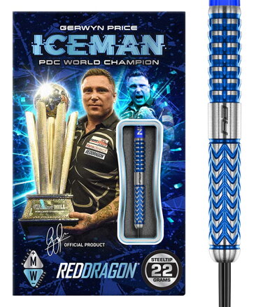 Red Dragon Steeltip Darts Gerwyn Price Glacier 22g
