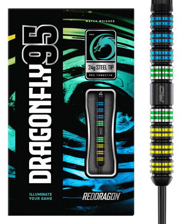 Red Dragon Steeltip Darts Dragonfly 95 Parallel 24g