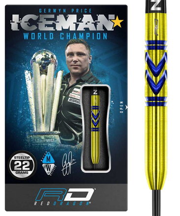 Red Dragon Steeltip Darts Gerwyn Price Avalanche Gold 22g