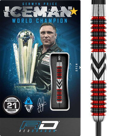 Red Dragon Steeltip Darts Gerwyn Price Iceman Firebird 21g