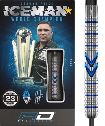 Red Dragon Steeltip Darts Gerwyn Price Iceman Midnight 23g Red Dragon Steeltip Darts Gerwyn Price Iceman Midnight 23g