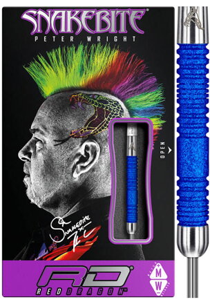 Red Dragon Steeltip Darts Peter Wright SNAKEBITE Euro 11 Blue Element 24g