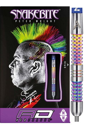 Red Dragon Steeltip Darts Peter Wright Snakebite Rainbow Mamba 24g