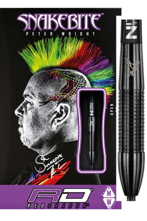 Red Dragon Steeltip Darts Peter Wright Snakebite 3 Black 26g