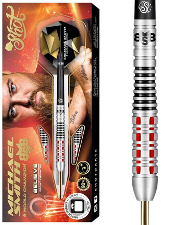 Shot Steeltip Darts Michael Smith 90% Believe 23g