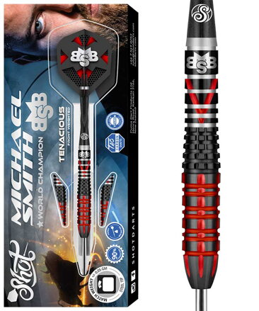 Shot Steeltip Darts Michael Smith 90% Tenacious 24g