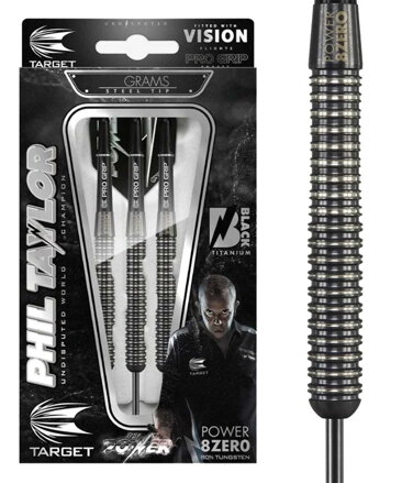 Target Steeltip Darts Phil Taylor 8-Zero Black 25g