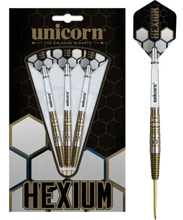 Unicorn Steeltip Darts Hexium Style 3 Gold 24g