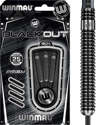 Winmau Steeltip Darts Blackout 25g Winmau Steeltip Darts Blackout 25g