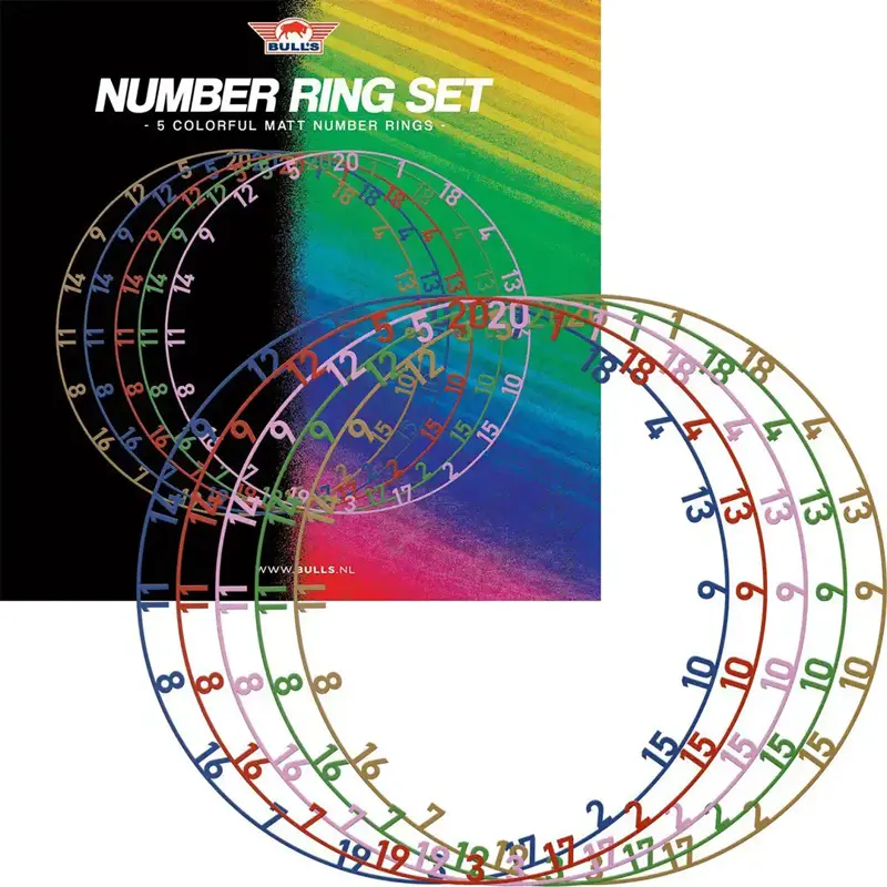 Bulls NL Colorfull Matt Number Ring Set 5 pcs Bulls NL Colorfull Matt Number Ring Set 5 pcs