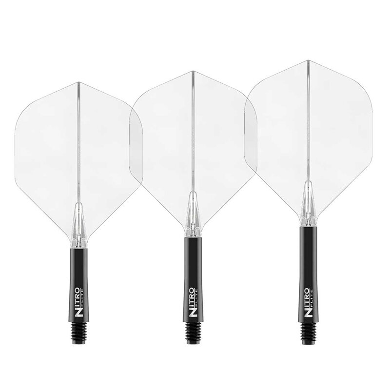 Red Dragon Flights Nitro Flite Black & Clear Red Dragon Flights Nitro Flite Black & Clear