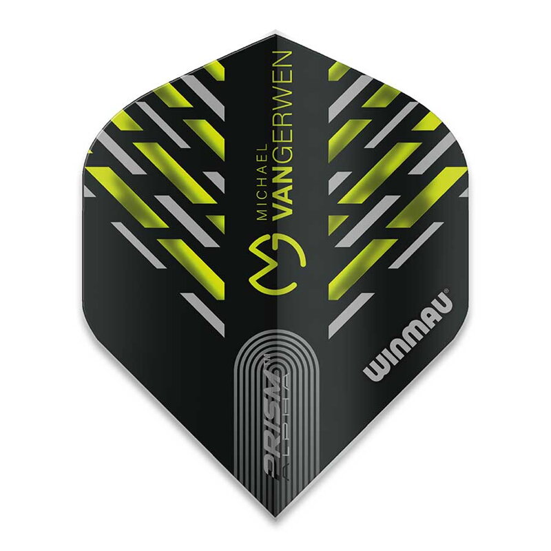 Winmau Flights Prism Alpha MvG Black, Green & Grey Chevron