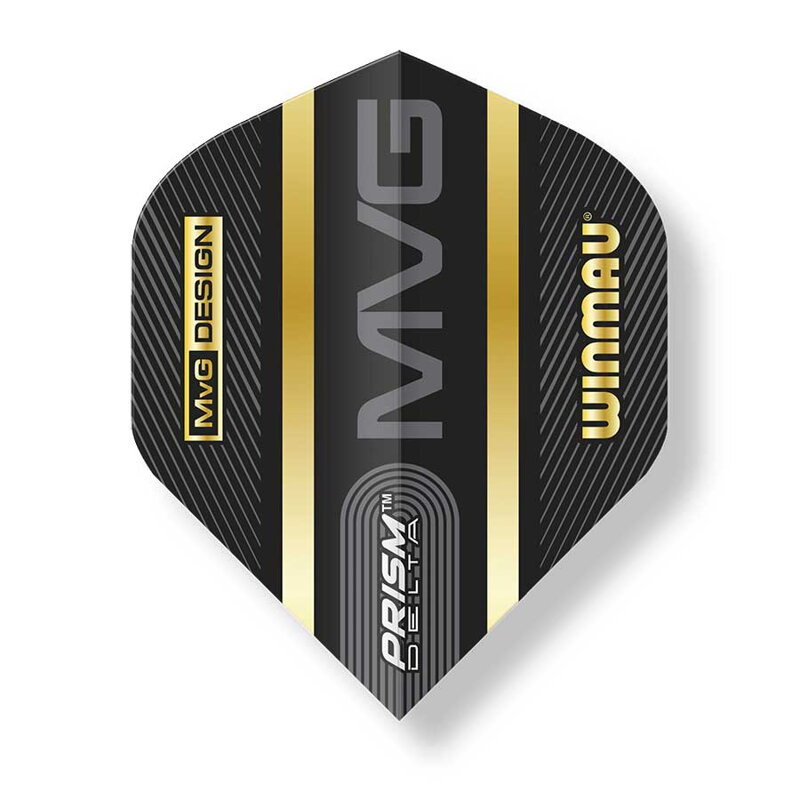 Winmau Flights Prism Delta MVG Black & Gold Winmau Flights Prism Delta MVG Black & Gold
